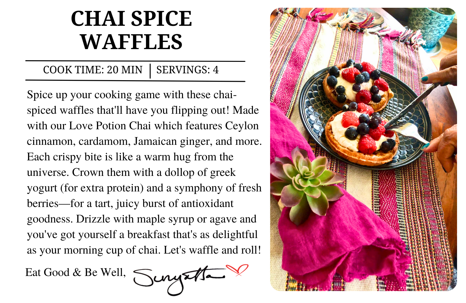 Chai Spice Waffles