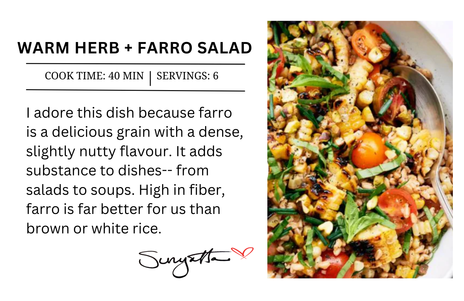 Warm Herb + Farro Salad