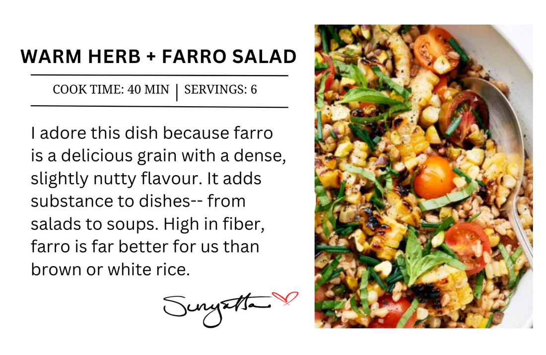 Warm Herb + Farro Salad