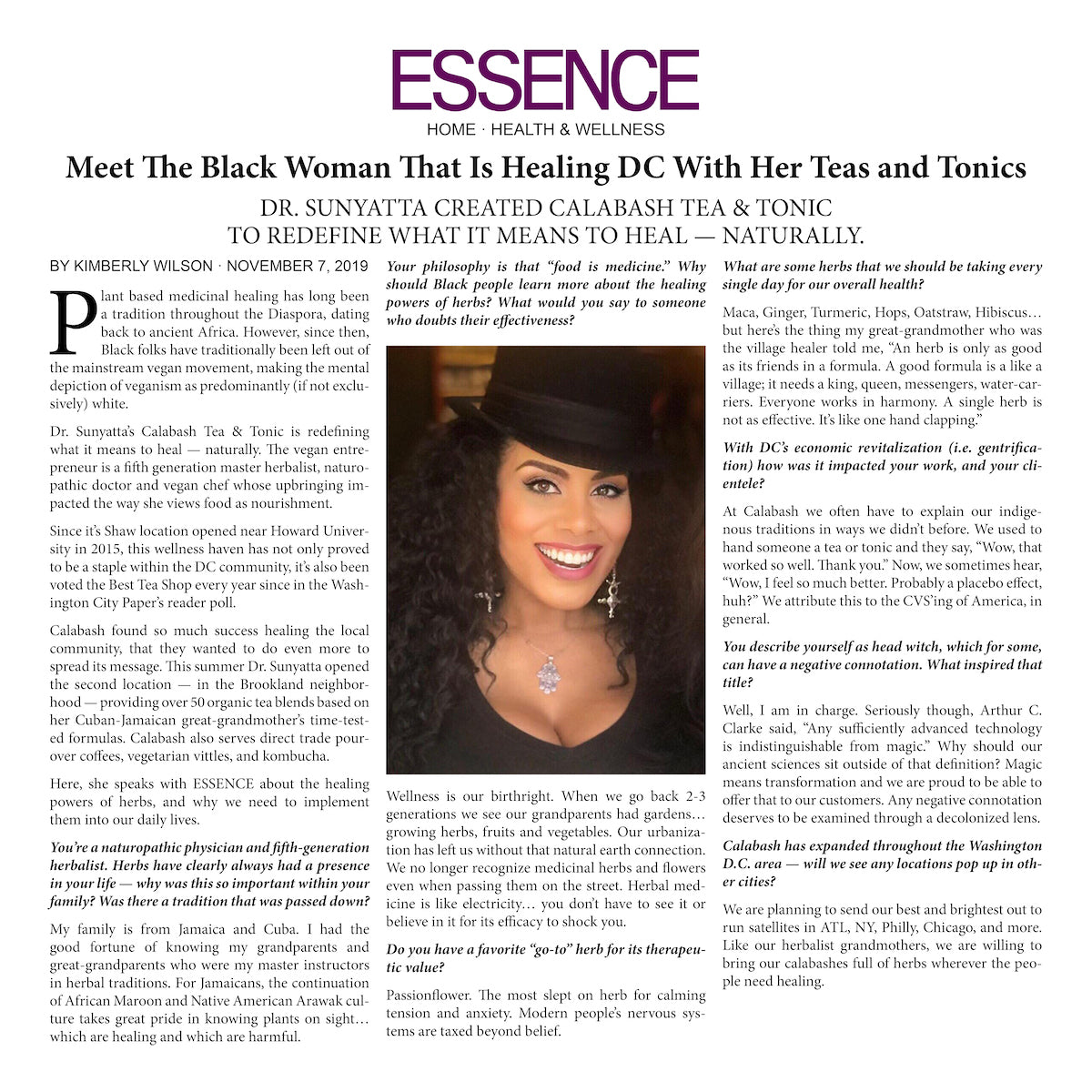 ESSENCE - Meet the Black Woman that is Healing DC with Her Teas and Tonics