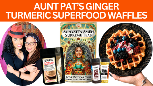 AUNT PAT’S GINGER TURMERIC SUPERFOOD WAFFLES RECIPE
