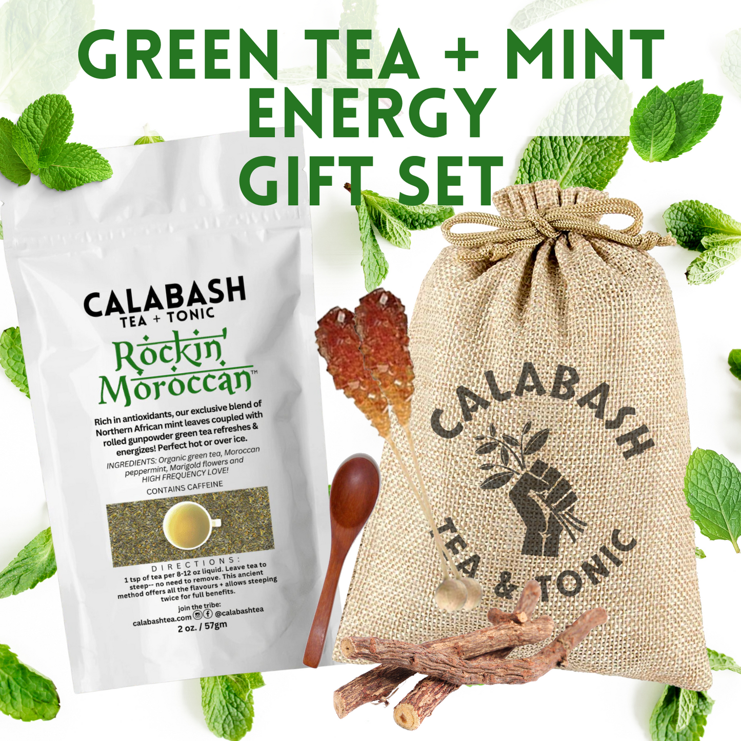 Green Tea + Mint Energy Gift Set