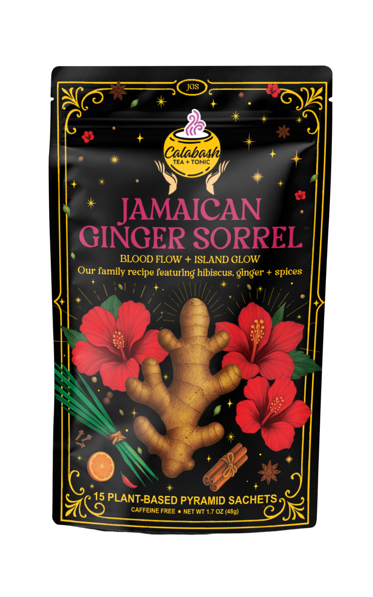 JAMAICAN GINGER SORREL: Balanced energy + flow support