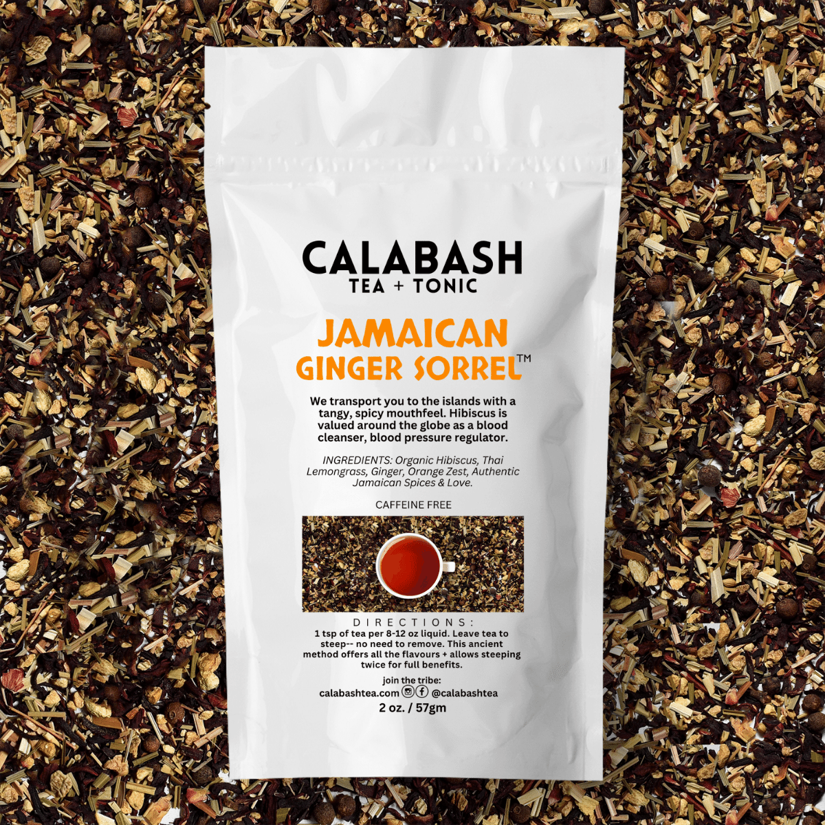 JAMAICAN GINGER SORREL detox + blood pressure support Calabash Tea